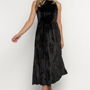 Baltic Born Octavia Velvet Midi Dress | Black Size XLXL